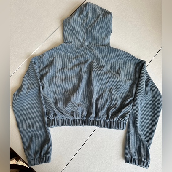 Blue Blush Light Blue Corduroy Zip Up Jacket Size M - Picture 6 of 6
